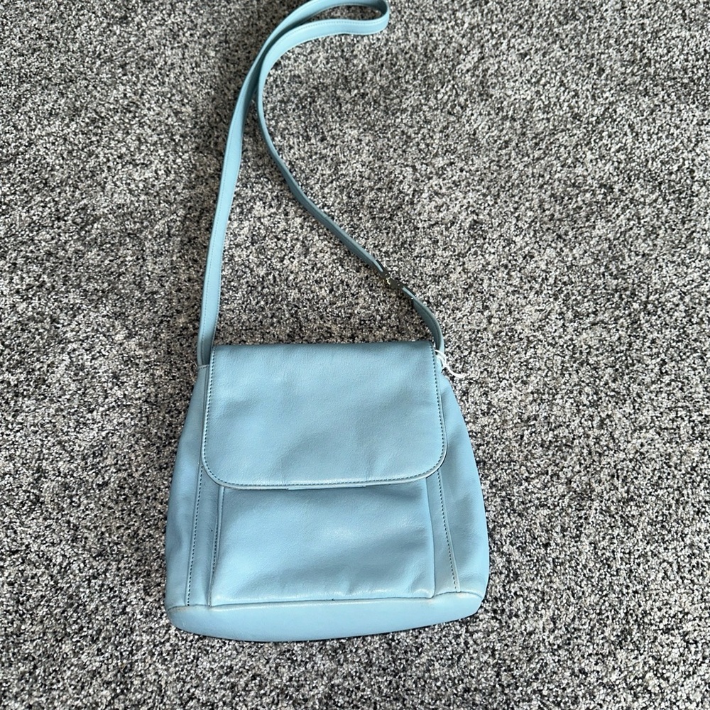 Vintage Liz Claiborne Crossbody Purse Robin Egg Blue